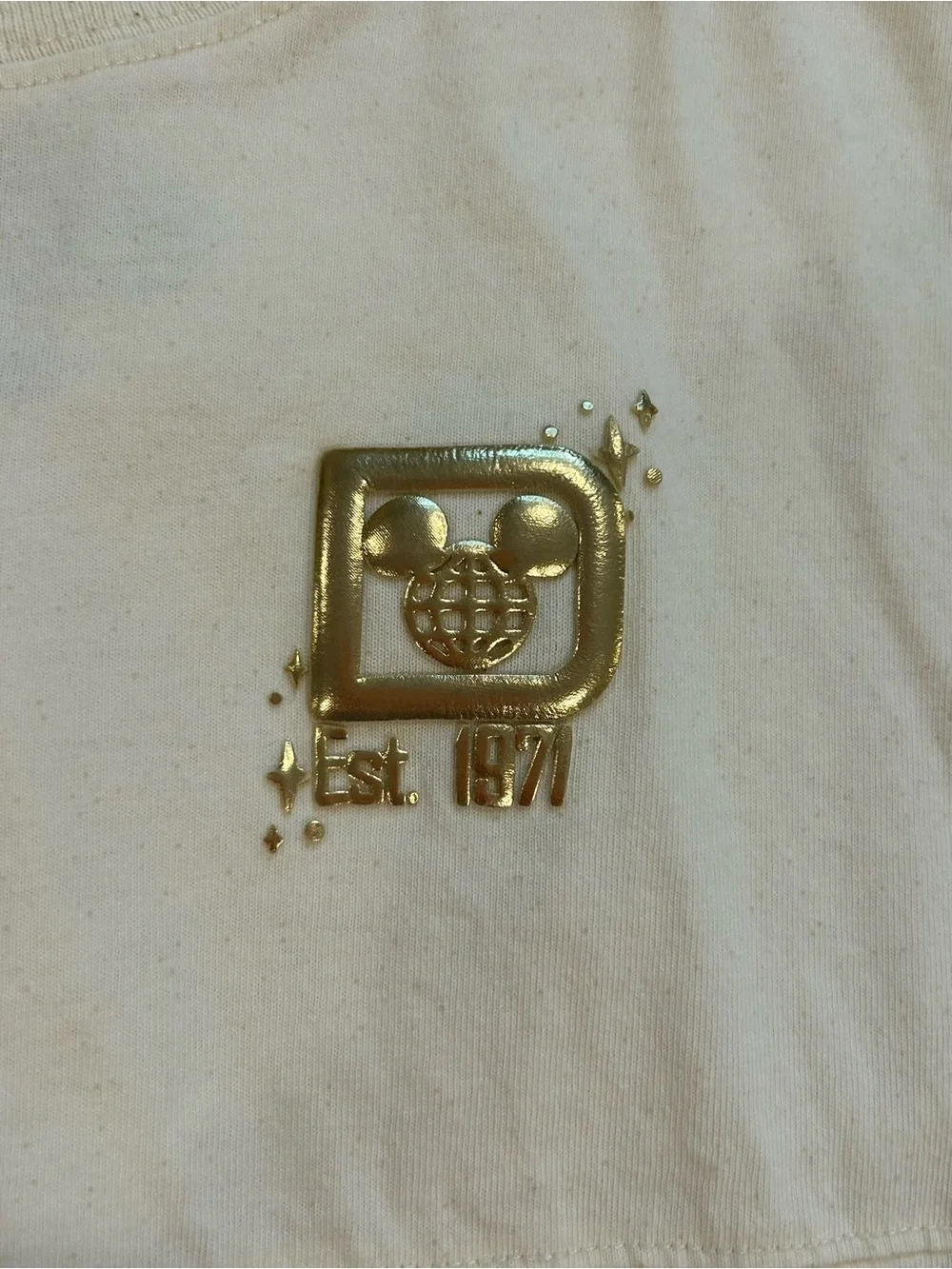 Disney World Cream and Gold Long Sleeve Spirit Jersey